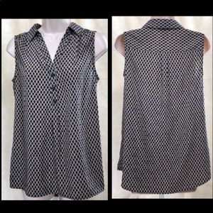 Dana Buchman | Sleeveless Geometric Pattern Top